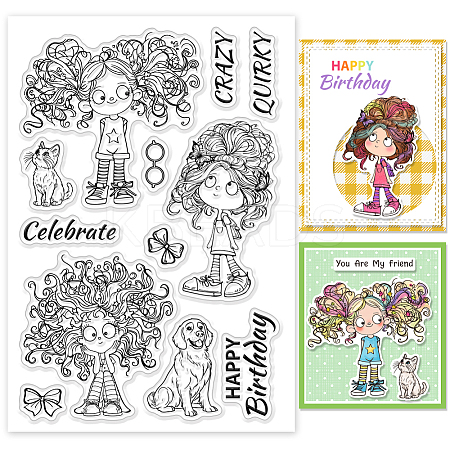Custom Summer Theme PVC Plastic Clear Stamps DIY-WH0631-0779-1