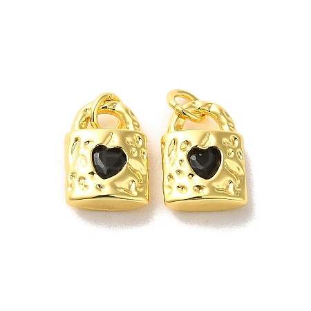 Brass Micro Pave Cubic Zirconia Pendants KK-H461-06G-04-1