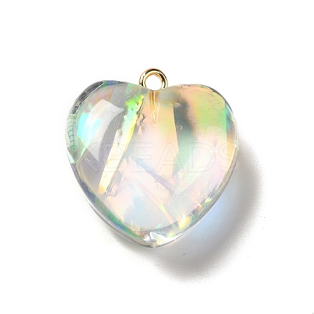 Transparent Resin Pendants LS-RESI-F035-02A-1