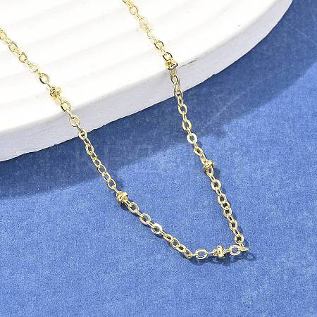 Brass Satellite Chains Necklace for Women LS-NJEW-P265-38G-1