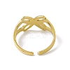 Ion Plating(IP) 304 Stainless Steel Hollow Butterfly Open Cuff Ring for Women RJEW-E053-03G-3