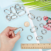 WADORN 24Pcs 6 Style Zinc Alloy Spring Gate Rings FIND-WR0003-72-6