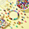 200Pcs Round Food Grade Eco-Friendly Silicone Beads SIL-CJ0001-90-5