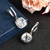925 Sterling Silver Micro Pave Cubic Zirconia Dangle Hoop Earrings EJEW-F371-01A-01-3