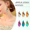 12Pcs 6 Colors Transparent Resin & Walnut Wood Big Pendants WOOD-TA0002-48-8