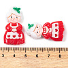 Christmas Decorations Theme Opaque Resin Decoden Cabochons RESI-Z026-01R-3