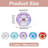500Pcs 5 Colors Transparent Acrylic European Beads TACR-AR0001-21-2
