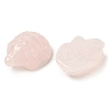 Natural Rose Quartz Carved Hedgehog Statues Ornament DJEW-C019-03D-2