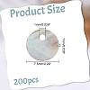 200Pcs Natural Akoya Shell Flat Round Charms BSHE-AR0001-06-2