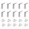 10Pcs 201 Stainless Steel Stud Earring Findings with Hole EJEW-FS0001-14D-1