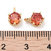 Brass Micro Pave Cubic Zirconia Charms KK-C051-39G-07-3