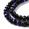 Electroplate Opaque Solid Color Glass Beads Strands X1-EGLA-A034-P6mm-L01-3