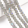 Electroplate Glass Beads Strands EGLA-A044-J1mm-L10-4