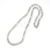 Tarnish Resistant Fashionable Matte 304 Stainless Steel Figaro Chain Necklaces for Men LS-STAS-A028-N017MP-1