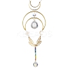 Brass Link Connectors and Glass Suncatchers HJEW-JM04729-2