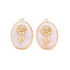 Brass Birth Floral Pendants KK-S364-291-1