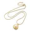 Shell Pearl Pendant Necklace with Ion Plating(IP) 304 Stainless Steel Chains NJEW-K255-19G-4