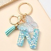 Resin & Acrylic & Faux Suede Tassel Keychain KEYC-YW00117-14-1