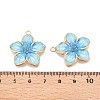 Rack Plating Alloy Enamel Pendants ENAM-N056-365KCG-04-3