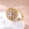 Sunflower Rotatable Open Cuff Rings for Women LS-RJEW-C118-10G-1