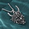 Tibetan Style Zinc Alloy Viking Pendant Necklaces NJEW-Z062-01AS-03-3