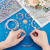 560Pcs 2 Styles Transparent Crackle Glass Beads Strands CCG-PH0001-25-3