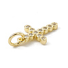 Brass Micro Pave Cubic Zirconia Charms LS-ZIRC-F132-01G-3