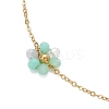 Glass & ABS Plastic Imitation Pearl Beads Link Bracelets BJEW-JB12572-02-4