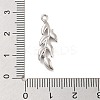 Brass Pave Clear Cubic Zirconia Pendants KK-Z061-15P-02-3