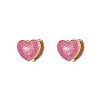 Heart Shape Golden 304 Stainless Steel Hoop Earrings TZ8486-2-1