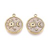 304 Stainless Steel and Enamel Pendants STAS-T068-79B-1