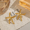 304 Stainless Steel Stud Earrings for Women QF7170-1-1