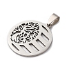 201 Stainless Steel Pendants STAS-V013-08P-2