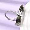 Natural Peridot & Brass Cuff Rings for Women RJEW-G374-01P-09-3