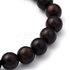 Unisex Natural Wood Beaded Stretch Bracelets BJEW-JB05463-02-2