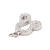 316 Stainless Steel Micro Pave Cubic Zirconia Pendants LS-STAS-K284-01G-P-2