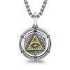 Spinner Star of Daivd with Eye 201 Stainless Steel Pendant Necklace LS-MATO-PW0001-065-1