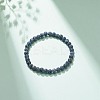 Natural Weathered Agate(Dyed) Round Beaded Stretch Bracelet BJEW-JB08363-02-2