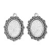 Vintage Tibetan Style Alloy Flower Pendant Cabochon Bezel Settings LS-TIBEP-O006-03AS-3