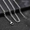 Tarnish Resistant Men's 304 Stainless Steel Curb Chain Necklaces STAS-O037-57P-4