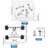 Plastic & Aluminum Alloy Skateboard Bracket Bearing Wheel AJEW-FG0001-76B-2