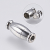 Tarnish Resistant 304 Stainless Steel Magnetic Clasps with Glue-in Ends STAS-O114-018P-1