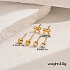 3 Pairs Bowknot 201 Stainless Steel Stud Earring Sets FG5977-1-3