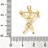 Rack Plating Brass with Cubic Zirconia Pendants KK-Z086-41G-3