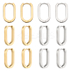 6 Pairs 2 Colors 304 Stainless Steel Huggie Hoop Earrings STAS-UN0025-25-1