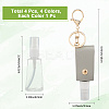 4Pcs 4 Colors Plastic Hand Sanitizer Bottle with PU Leather Cover KEYC-CL0001-04A-2