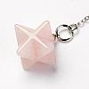 Chakra Natural Rose Quartz Dowsing Pendulums G-F516-01C-3
