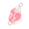 8Pcs 8 Styles Transparent Spray Painted Glass Links Connector Charms PALLOY-JF04464-4