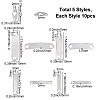 50Pcs 5 Style 201 Stainless Steel Links Connectors STAS-CN0001-05-2