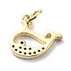 Brass Micro Pave Cubic Zirconia Charms ZIRC-F131-13G-2